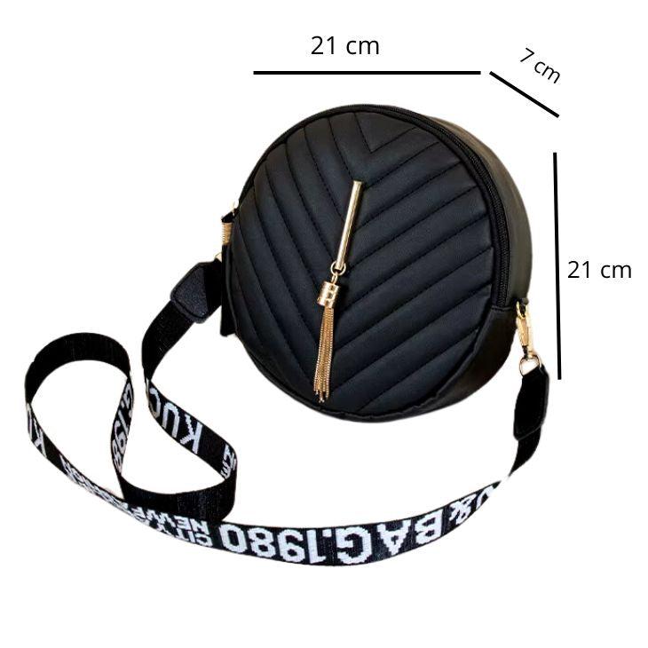 Sac à pampilles rond avec bandoulière