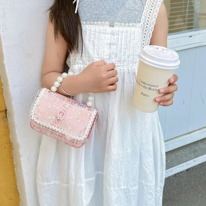 Sac à perles et paillettes pour petite fille