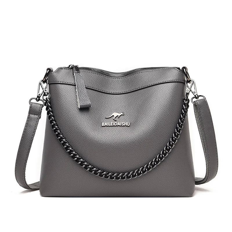 Sac à porter main en PU et chaîne