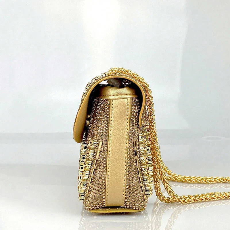 Sac à strass doré pour soirée