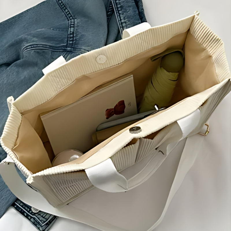 Sac au tissu de velours côtelé