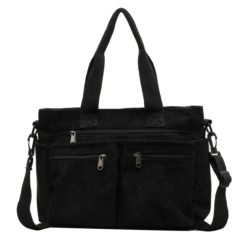 Sac avec bandoulière en matière velours