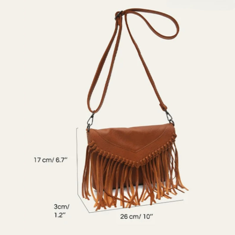 Sac avec bandoulière et franges