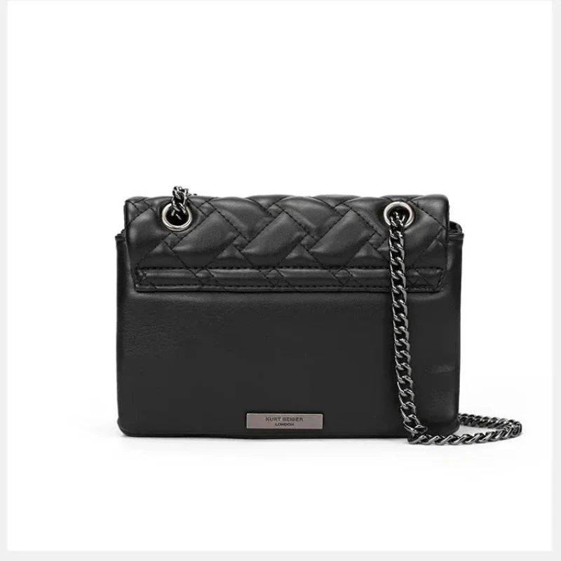 Sac avec chaîne au matelassage noir