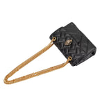 Sac avec chaîne, noir et matelassé