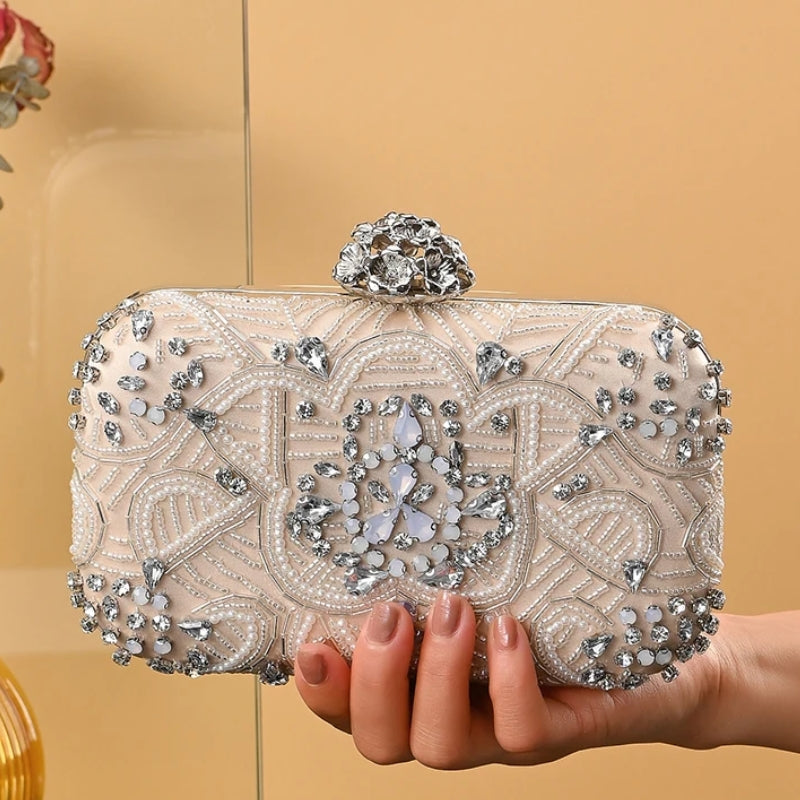 Sac avec strass façon pochette
