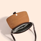 Sac baguette à bandoulière de couleur marron