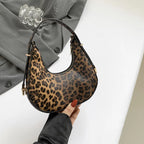 Sac baguette avec imprimé léopard