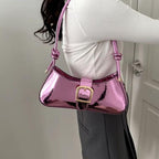 Sac baguette métallisé de conception contemporaine