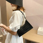 Sac baguette rétro en simili à porter à la main