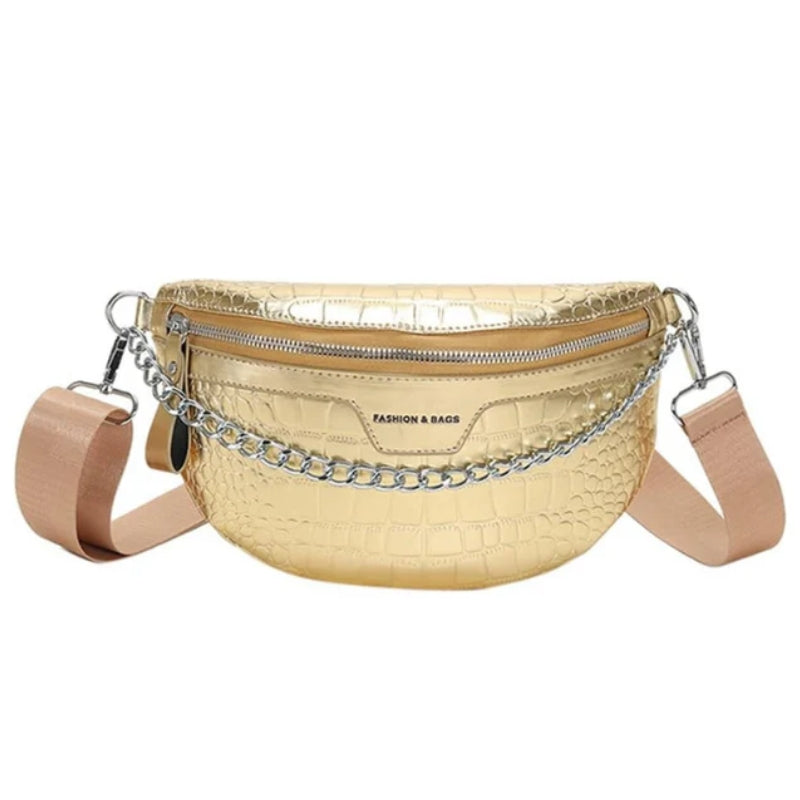 Sac banane au fini métallisé pour femme