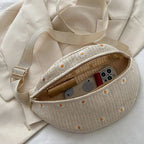 Sac banane féminin en paille