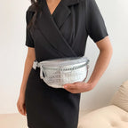 Sac banane femme à effet métallisé