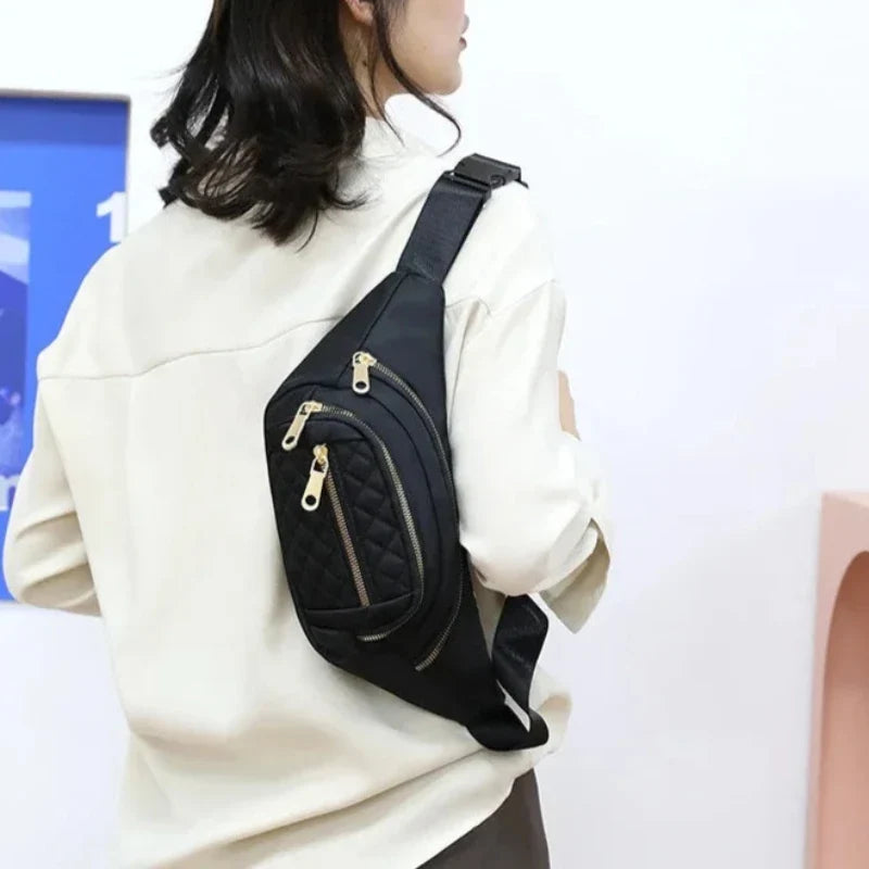 Sac banane femme en nylon noir