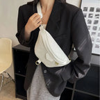 Sac banane femme en velours à rayures