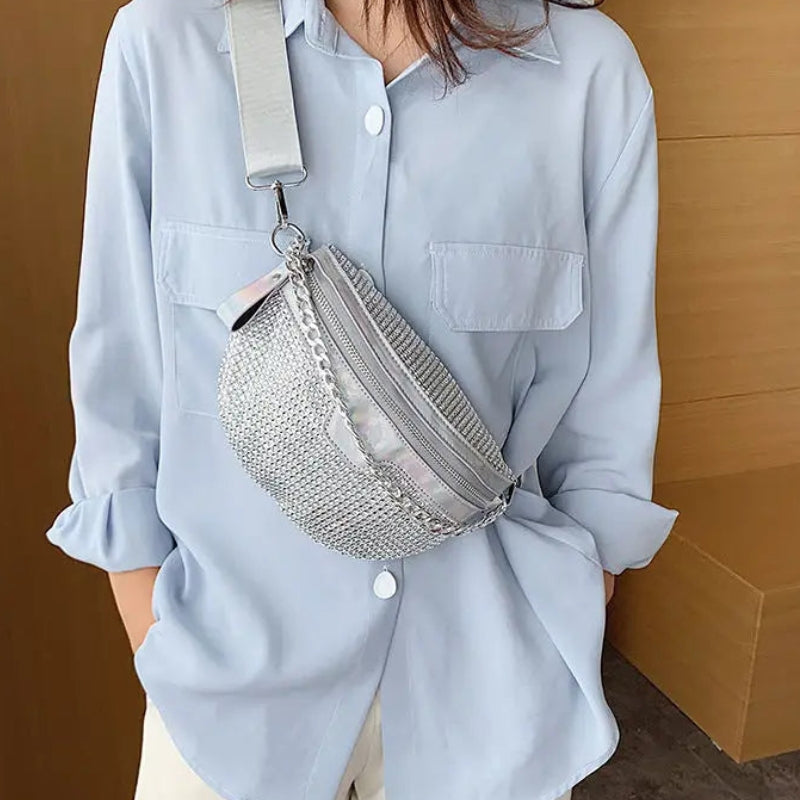 Sac banane femme orné de paillettes