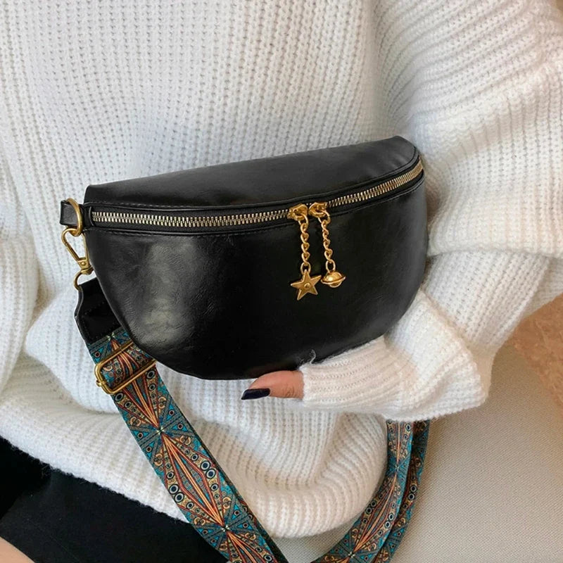 Sac banane polyvalent de couleur noire pour femme