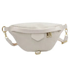 Sac banane rayé en velours pour femme