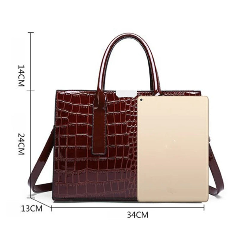 Sac bandoulière à aspect verni