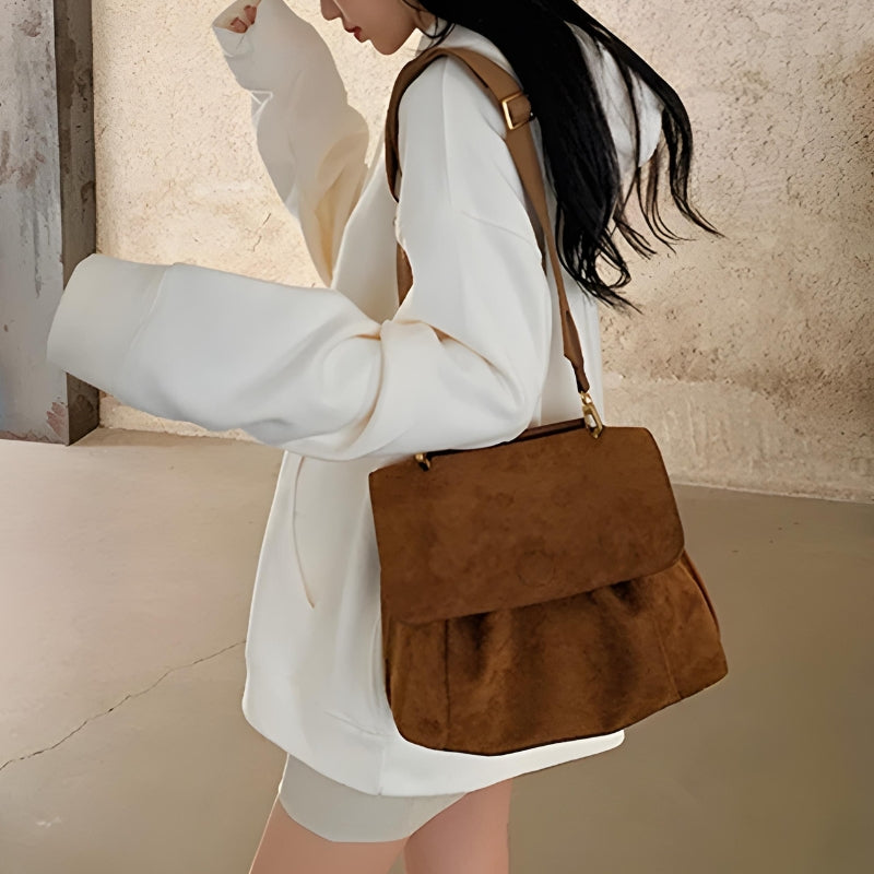 Sac bandoulière avec rabat pour femme