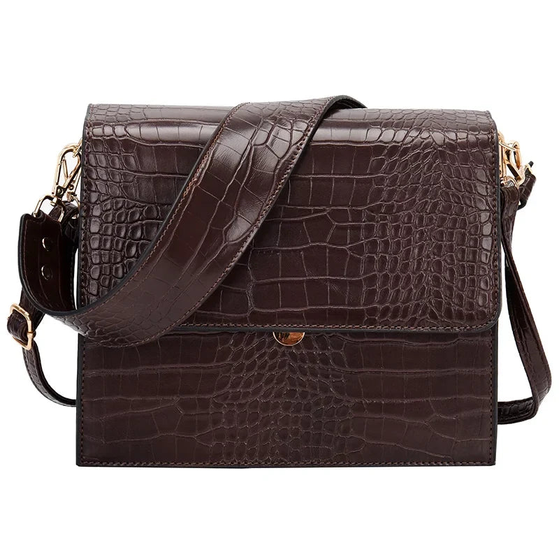 Sac bandoulière effet croco