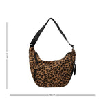 Sac bandoulière façon banane imprimé léopard