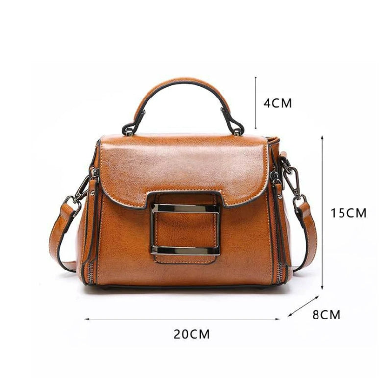 Sac bandoulière féminin marron au style vintage