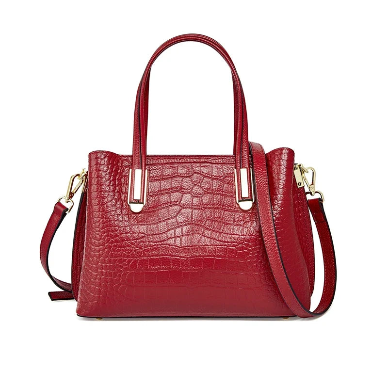 Sac bandoulière glamour en cuir effet croco