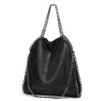 Sac bandoulière noir et souple pour femme