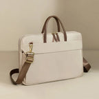 Sac beige pour ordinateur féminin en nylon