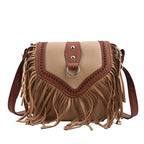 Sac besace à franges