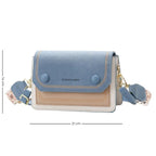 Sac bicolore à bandoulière façon cartable