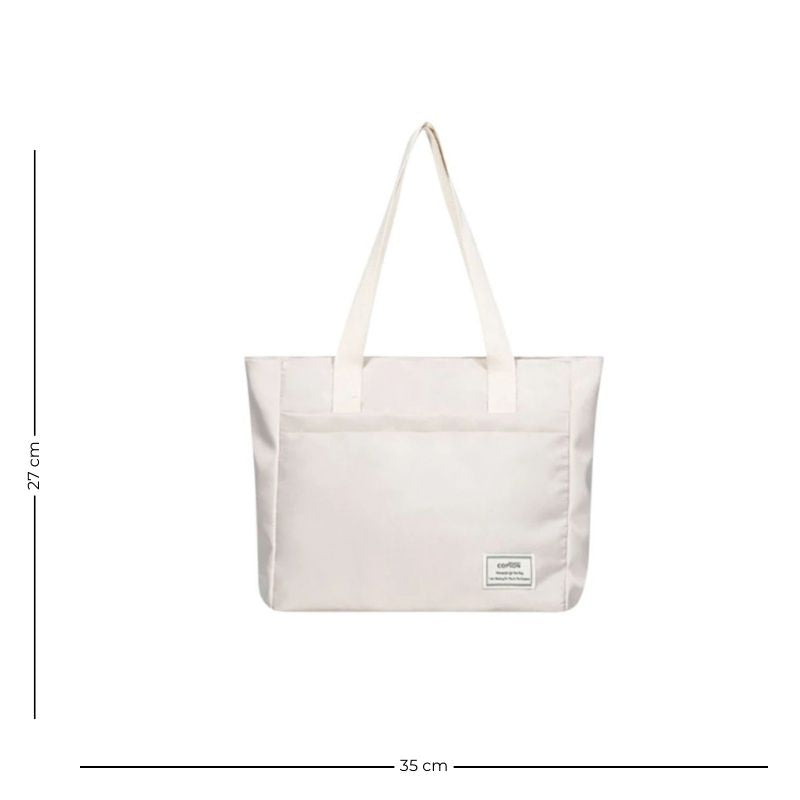 Sac blanc pour ordinateur féminin en toile