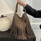Sac bohème chic agrémenté d’une frange stylée