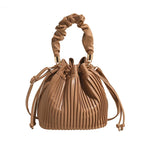 Sac bourse bleu souple pour femme