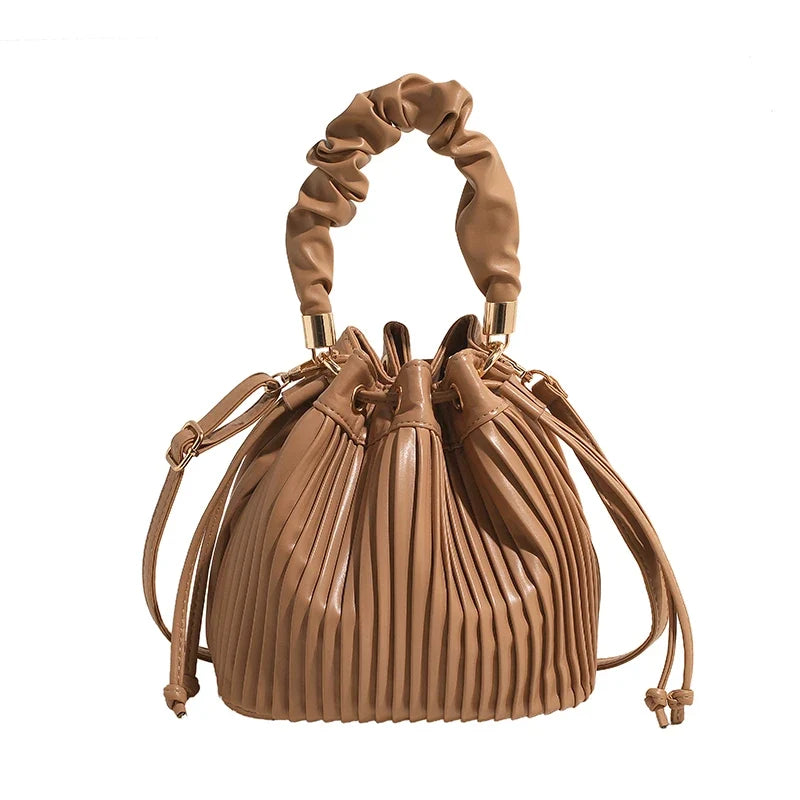Sac bourse bleu souple pour femme