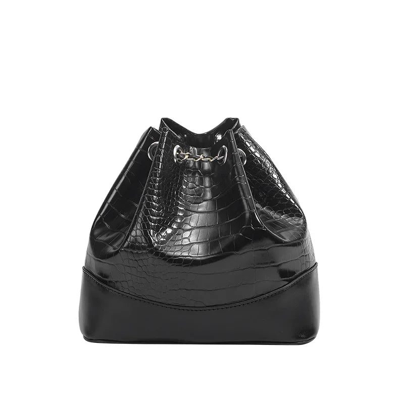 Sac bourse brillant effet peau de crocodile