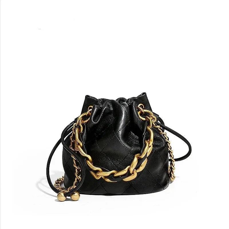 Sac bourse noir matelassé