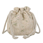 Sac bourse pour femme avec fleurs brodées