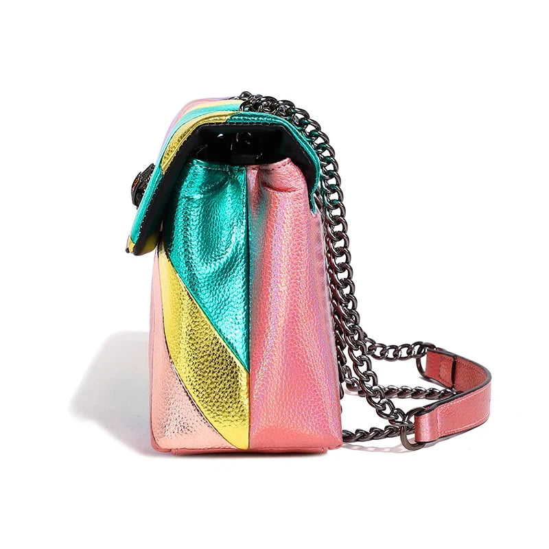 Sac brillant multicolore pour la main