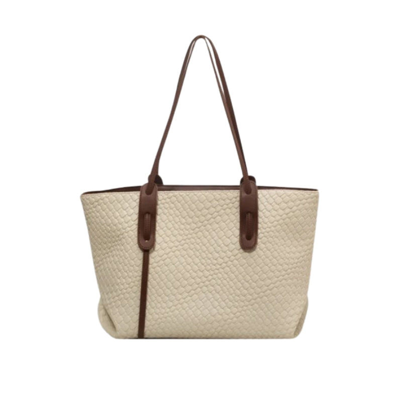Sac cabas à finition tressée