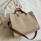 Sac cabas en tissu côtelé velours