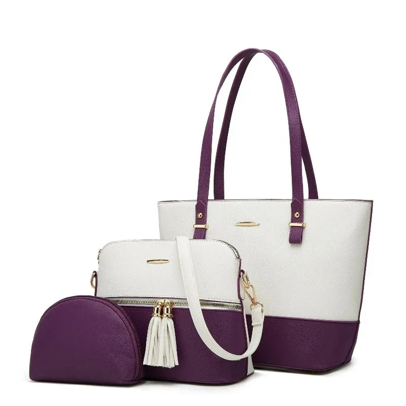 Sac cabas féminin en trois pièces