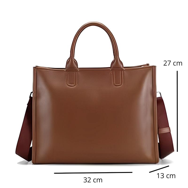 Sac cabas marron porté main ou bandoulière