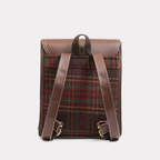 Sac cartable femme à motif carreaux rétro