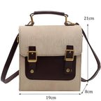 Sac cartable rétro à main