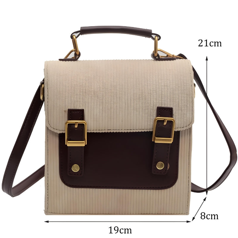 Sac cartable rétro à main