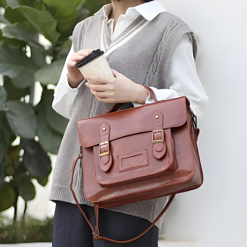 Sac cartable rétro à porter au dos