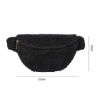 Sac ceinture féminin doux façon peluche
