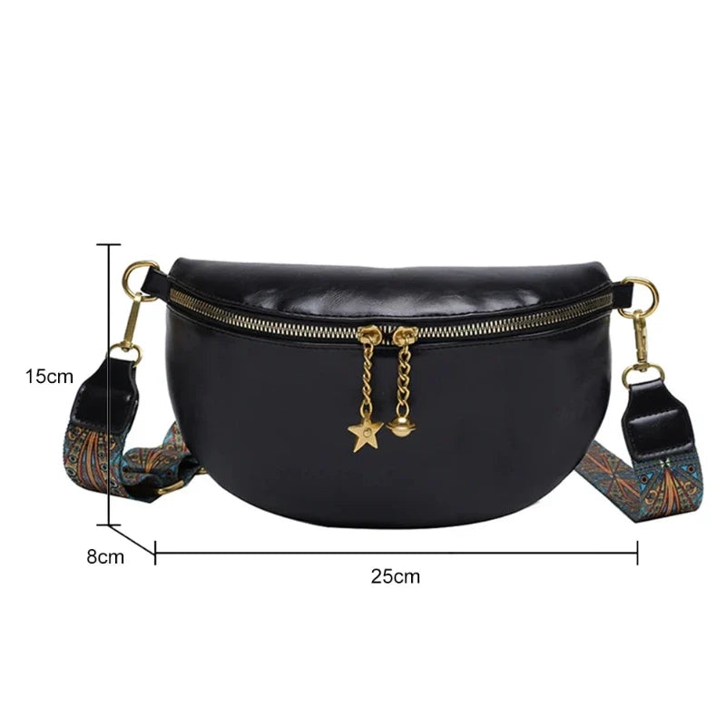 Sac ceinture féminin noir et versatile